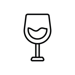 Wine glass vector icon