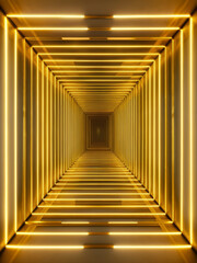 Obraz premium ‭ Abstract neon lines background, glowing lines on a dark background creating geometric‬ ‭ patterns, futuristic and vibrant‬