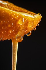 Vivid Macro Photography of Fresh Orange Slices with Dripping Juice Captured in High Detail