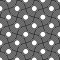 Japanese seamless pattern in oriental geometric traditional style. 3d ornament for lunar chinese new year decoration. black and white abstract asian vector creative motif. Vintage tiger.