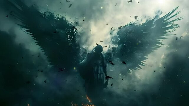 Video recreation of black fallen angel called Lucifer	
