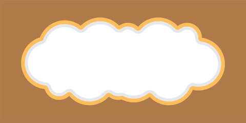 speech bubble frame cloud shape, balloon talk, dialogue chat sticker, speech bubble frame for background