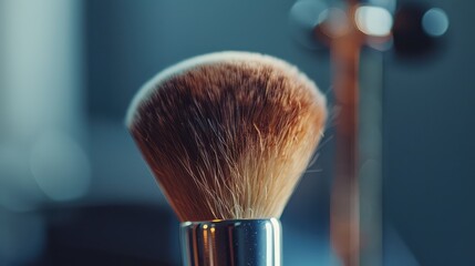 Close-up photo of a make-up brush. AI generated.