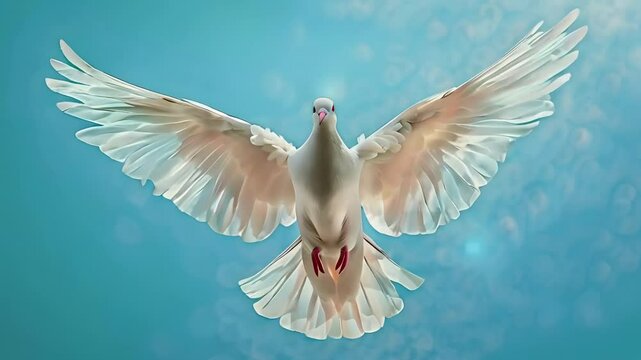 Video recreation of a white dove as Holy Spirit