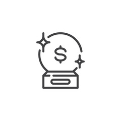 Financial forecasting line icon