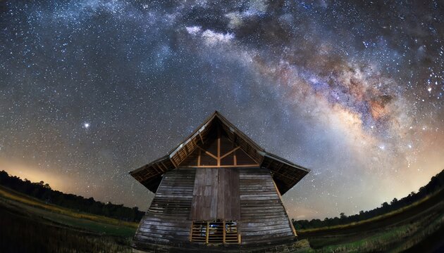 Time-worn and neglected, the abandoned wooden shack stands as a reminder of past human presence in the wild.