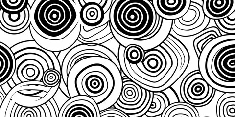 Fototapeta premium Abstract Black and White Spirals