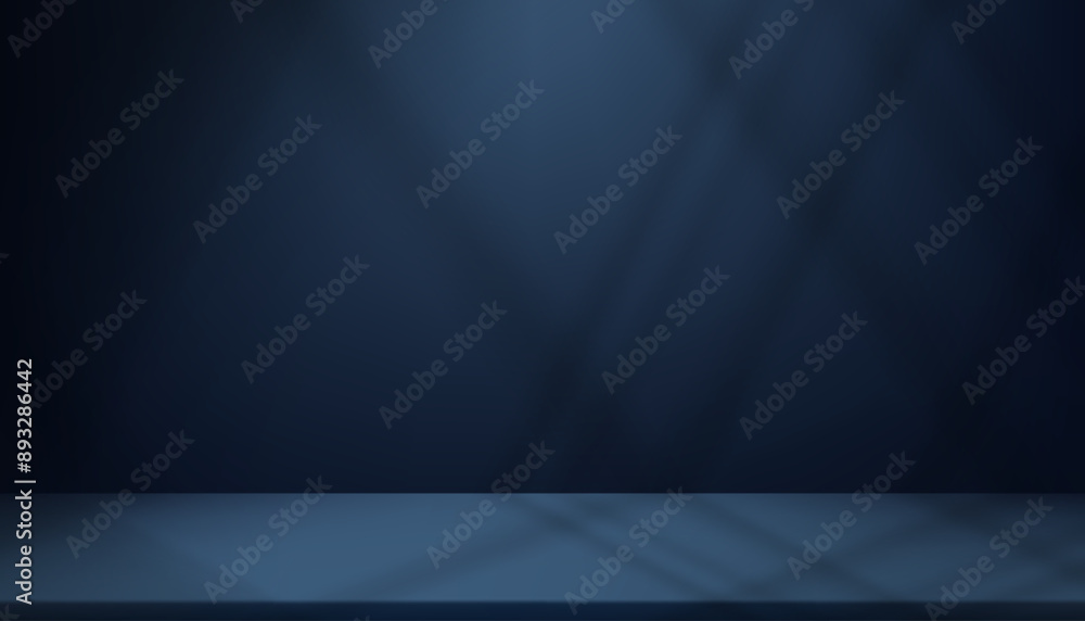 Aufkleber blue background,studio room with abstract light,shadow on floor and wall for christmas,black friday 