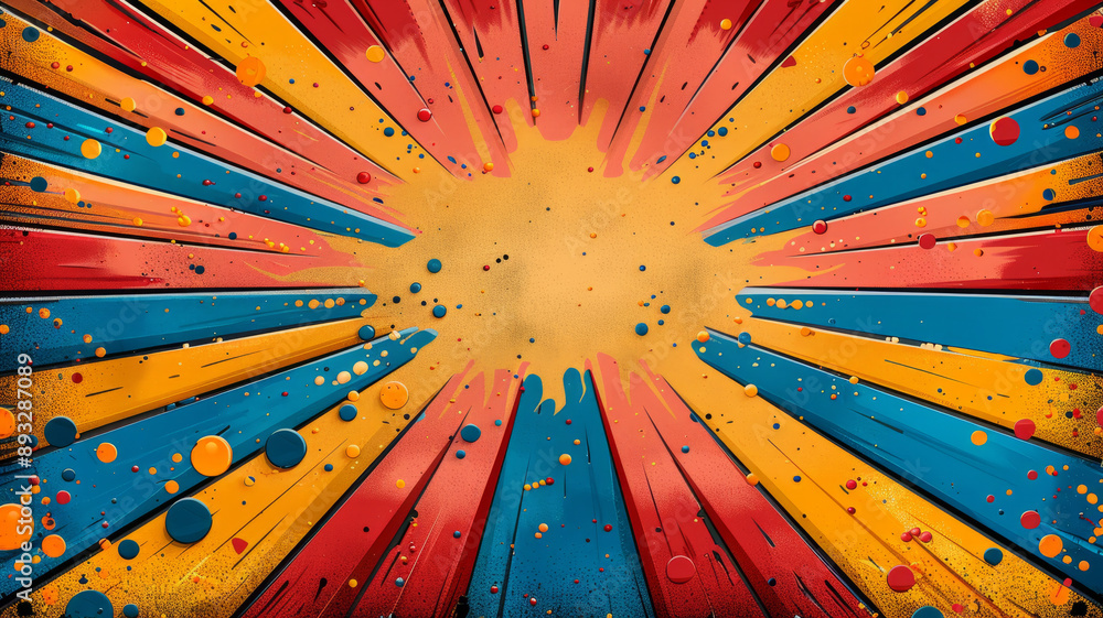 Fototapete typography design a blank colorful pop art background.generative ai