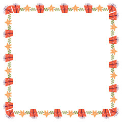 Frame template for christmas season celebration, christmas wreath concept
