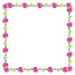 Frame template for christmas season celebration, christmas wreath concept