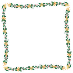 Frame template for christmas season celebration, christmas wreath concept