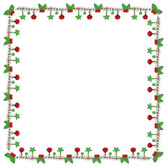 Frame template for christmas season celebration, christmas wreath concept