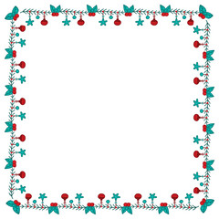 Frame template for christmas season celebration, christmas wreath concept