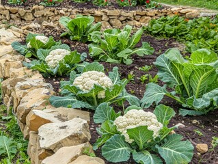 Rock Border Cauliflower: A Raised Vegetable Garden Showcase -  