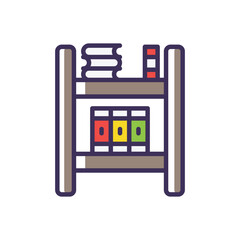 Bookshelf vector icon