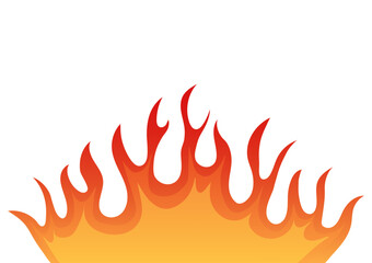 Fire Flame Background. Vector Illustration. 