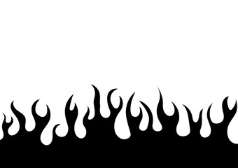 Fire Flame Background. Vector Illustration. 