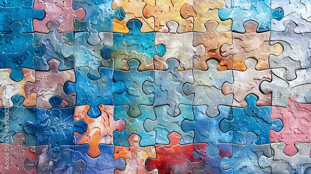 Aufkleber High-detail illustration of a jigsaw with various blades centered with empty space around the edges Stock Photo with copy space