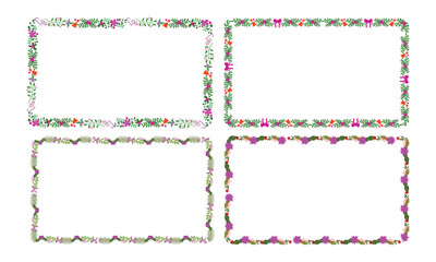 Frames collection for christmas season celebration, christmas wreath concept