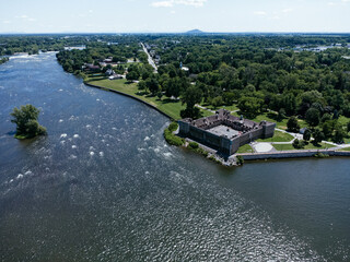 Fototapeta premium Drone view of Fort Chambly