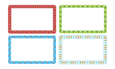 Frames collection for christmas season celebration, christmas wreath concept