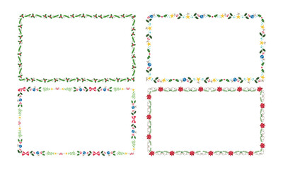Frames collection for christmas season celebration, christmas wreath concept