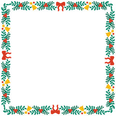 Obraz premium Frame template for christmas season celebration, christmas wreath concept