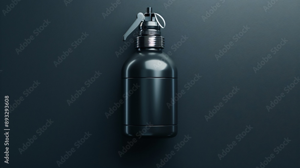 Poster Detailed drawing of a power paint sprayer with adjustable nozzles centered with empty space around the edges Stock Photo with copy space