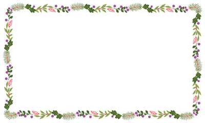 Frame template for christmas season celebration, christmas wreath concept