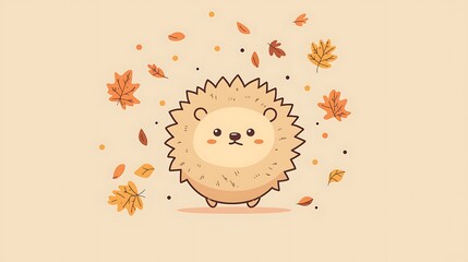 Adorable Hand-Drawn Hedgehog Icon