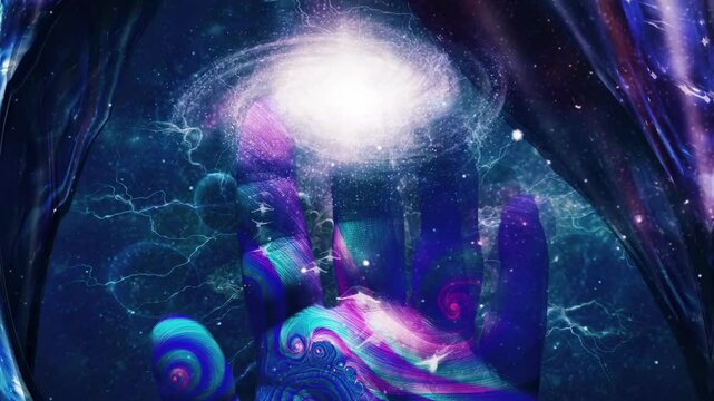 Spiritual composition. The Hand of Maker