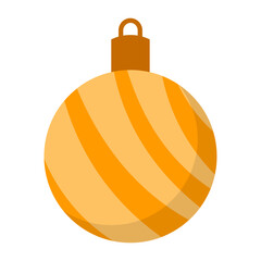 Hand drawn christmas ball ornament, Christmas ball decoration on white