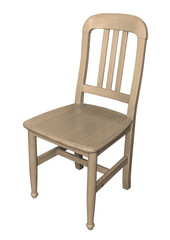 wooden chair isolated