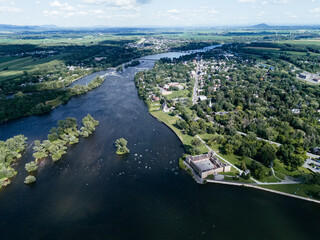 Obraz premium Drone view of Fort Chambly