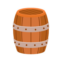 Beer wooden barrel icon isolated illustration on white background