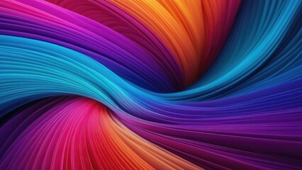 Naklejka premium Abstract Waving Bright Multi Colors Background