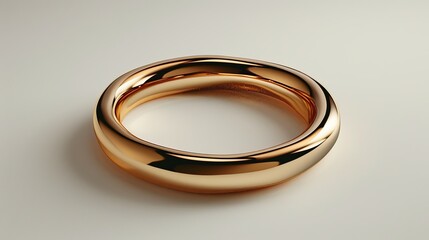 The shine of gold on simplicity: a ring that stands out for its elegance.