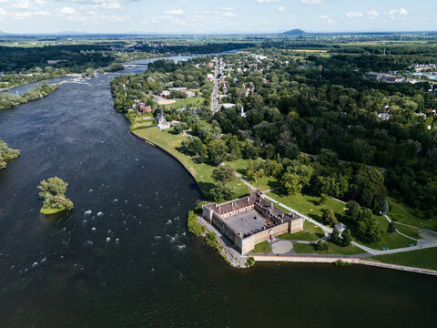 Drone view of Fort Chambly