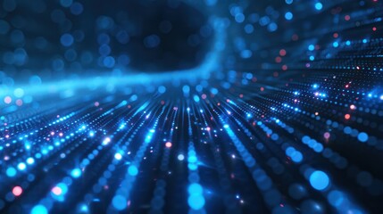Obraz premium a blueish abstract dark neon technology pattern, information ia, data, corporate