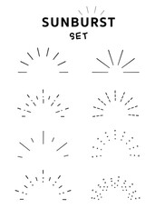 Sunburst collection and firework for element and illustration