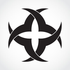 black white ornamental symbol