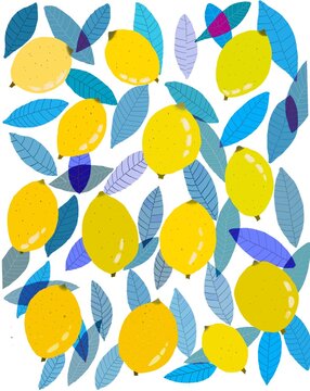 pattern with lemons