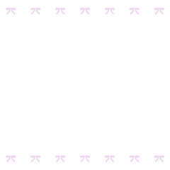 ガーリーピンクリボンシンプルスクエアフレーム♪PNG