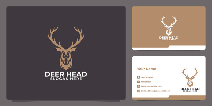 deer head logo design and business