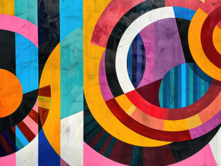 Overlapping Elegance Modern Abstract Pattern with Overlapping Circles 