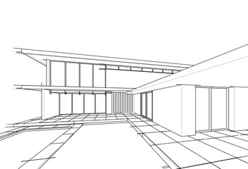 sketch of a house