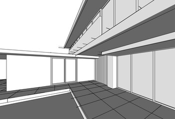 Obraz premium architectural drawing of a building