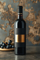 Fototapeta premium A photograph of wine packaging with a low-fi wine label design 