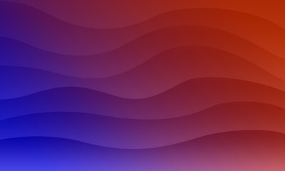 illustration of abstract background with curvy lines and red and blue gradient colors mixing together